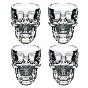 Vaso de <span class=keywords><strong>cristal</strong></span> con forma de <span class=keywords><strong>calavera</strong></span> para bebidas, vaso para cerveza, Whisky, Vodka, café, 25ml ~ 150ml - Product Image 1