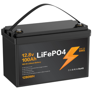 <span class=keywords><strong>Batterie</strong></span> au lithium 12V 100Ah à décharge profonde, étanche IP67, LiFePo4, 1280Wh, pour camping, camping-car, <span class=keywords><strong>bateau</strong></span>, système solaire (stock UE) - Product Image 1