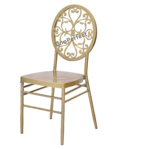 Sedie Chavari/Tiffanie in Metallo Stile Oro <span class=keywords><strong>e</strong></span> Bianco per Matrimoni ed Eventi, Produzione <span class=keywords><strong>e</strong></span> Vendita all'Ingrosso da Produttori Cinesi - Product Image 1