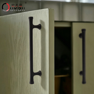 Oukali New Release Modern Furniture Cabinet Handle Kitchen Cupboard Zinc Alloy Nickel 128mm Pull Handles - Product Image 6