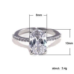 PUXIN, gran oferta, anillo de latón para mujer con circonita cúbica ovalada grande, compromiso de moda, aniversario de boda, joyería de moda - Product Image 5