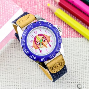 Montre à quartz pour enfants Skye le chien mignon, bracelet en toile, apprentissage de l'heure, montre analogique, montre de dessin animé pour filles, étanche, cadeau pour étudiants - Product Image 1