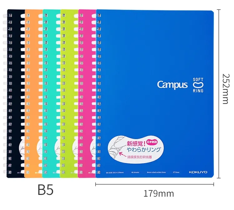 Untuk KOKUYO STA-SU-SV301BT B5 cincin lembut Notebook kawat Loop ganda mengikat untuk semua tujuan