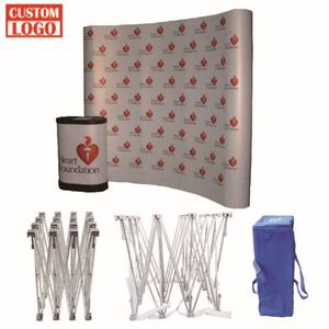 Portable Foldable 8Ft Custom <b>Large</b> Pop up Banner with Aluminum <b>Frame</b> Lightweight Durable Display for Trade Shows - Product Image 1