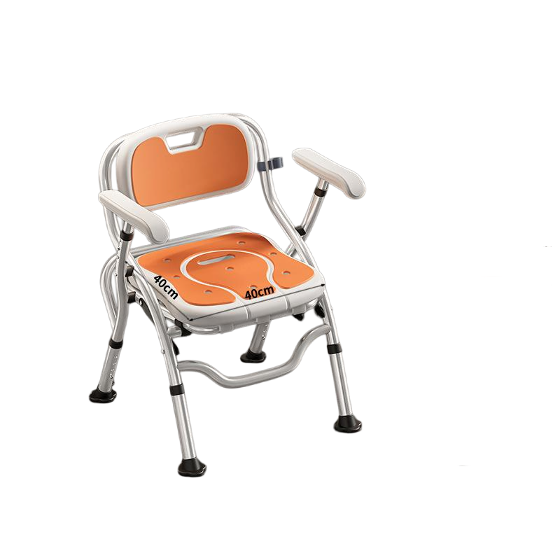 Pliable orange sans cuvette de toilette