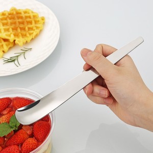 Cuillère à dessert en acier inoxydable, 2 tailles, argent/or, cuillères à long manche épaissies, polies miroir, pour gâteau, crème glacée, boulangerie, maison - Product Image 5