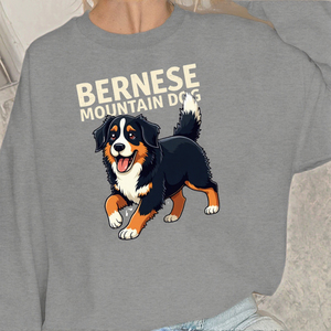 Sudaderas casuales de punto con estampado de dibujos animados de perro de montaña bernés para mujer - Product Image 3