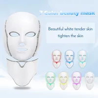 Masque de luminothérapie infrarouge LED pour le visage avec partie pour le cou, pour le rajeunissement de la peau du visage, appareil anti-rides