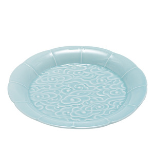 Assiette ronde en céramique chinoise pour thé et en-cas, style zen, en porcelaine, pour fruits et desserts, pour la maison, le salon ou les réceptions. - Product Image 5