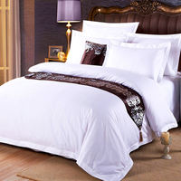 4PCS 100% Coton égyptien de luxe 250TC Ensembles de literie à carreaux jacquard Ensemble de housse de couette