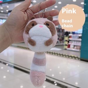 Portachiavi in peluche di procione di alta qualità, squisito, con coda particolare, ideale come regalo, ciondolo o bambola di peluche - Product Image 4