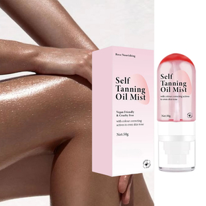 OEM ODM produttori olio abbronzante Spray carota piedi appiccicosi vegano etichetta privata protezione solare autoabbronzante Spray per il viso - Product Image 2