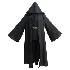 Al por mayor: Disfraz de cosplay de uniforme Jedi con capucha, trajes de caballero, túnica negra, capa con capucha de Darth para Halloween - Product Image 2