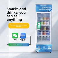 Vente directe usine : Distributeurs automatiques réfrigérés intelligents sans personnel, en acier galvanisé, alimentés par l'IA, pour un service en libre-service 24h/24 avec scanner