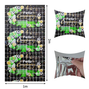 Cortina de Lluvia Decorativa con Temática de Fútbol Español para Fiestas de Cumpleaños - Product Image 4