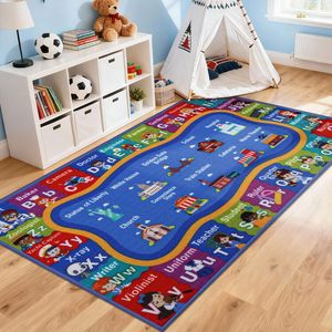 Sala de juegos de gran tamaño para niños, alfombra educativa antideslizante, lavable, alfombra para guardería, alfombrilla para el suelo para el aula de niños pequeños - Product Image 1