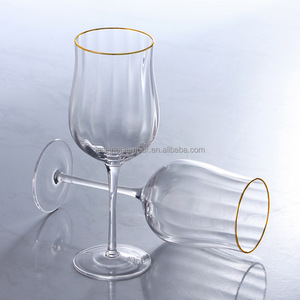 Verre à vin rouge rayé de style <span class=keywords><strong>scandinave</strong></span> européen moderne, écologique, coloré, électro-plaqué, soufflé à la main, 201-300 ml, pour cocktails - Product Image 3