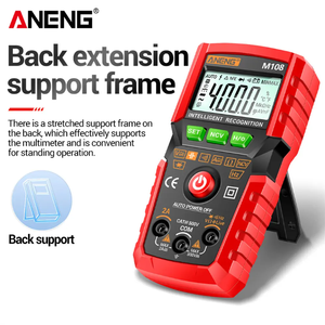 M108 AC/DC Probador de instrumentos eléctricos Automático Multifunción Digital Mini Multímetro digital - Product Image 5