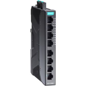 Commutateur géré sur rail DIN Moxa SDS-3008, 8 ports IEEE 802.3 8x1000Mbps RJ45, dispositif de réseau d'entreprise - Product Image 1