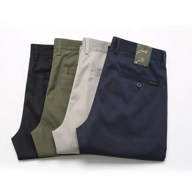 Celana Olahraga Kebugaran Pria, Celana Panjang Chinos Pria Ramping Melar Penjualan Langsung dari Pabrik Logo Kustom