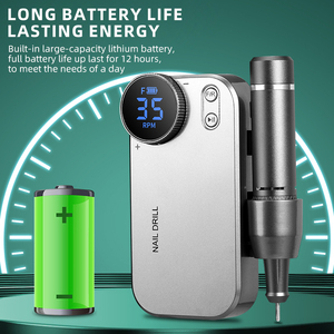 Taladro de uñas fuerte con pantalla LED portátil, pulidor de Gel de uñas profesional de 35000Rpm, taladro de uñas eléctrico de bajo ruido - Product Image 5