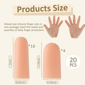 Protège-doigts en <span class=keywords><strong>silicone</strong></span> 2*4cm anti-dérapant Protège-doigts en <span class=keywords><strong>silicone</strong></span> pour l'artisanat - Product Image 5