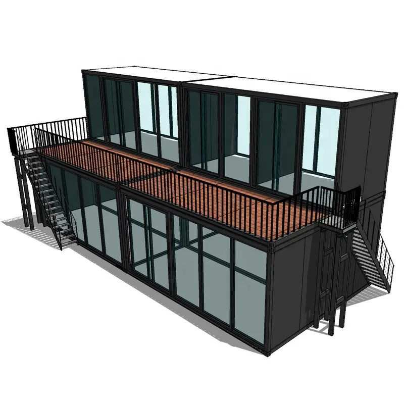 mobile quick build flat pack container home 2021 prefab flat pack office house container hotel no wheels of HYSUN