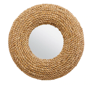 Miroir jonc de mer de haute qualité naturel fait à la main maison mur décoratif Design moderne naturel Vintage luxe en gros - Product Image 1