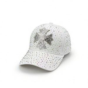 Nouvelle casquette de baseball réglable en toile à 6 panneaux pour femme, style vintage avec strass épars – Décontractée, protection solaire extérieure, évacuation de l'humidité - Product Image 6