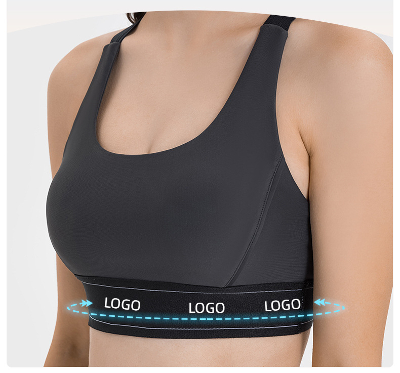 High Support Adjustable Shoulder Strap Sports Underwear High Strength Shockproof Push-up Comprehensive Training Sports Bra