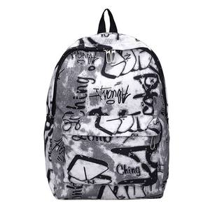 New Junior High School Students Schoolbag Personalized Letters Prints Shoulder Bag <b>Large</b>-<b>capacity</b> <b>Backpack</b> - Product Image 1