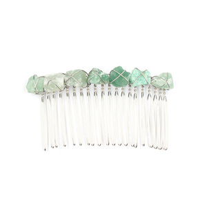 <span class=keywords><strong>Peigne</strong></span> latéral décoratif en pierres précieuses brutes pour cheveux <span class=keywords><strong>Peigne</strong></span> à cheveux pour femmes Pierre brute Cristal Accessoires pour cheveux Diadème fait à la main - Product Image 5