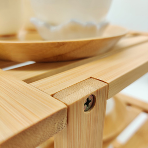 Trépied d'angle en <span class=keywords><strong>bambou</strong></span> à 3 couches pour organiser les supports de rangement et les supports pour épices et condiments de cuisine - Product Image 3