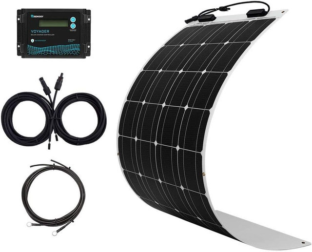 100 Watt Solar Flexible Kit for Rv Solar Kit With Batteries