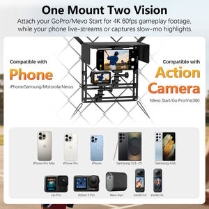 Amazear Kit de fixation magnétique 3-en-1 pare-soleil et support de clôture - Support à ventouse à dégagement rapide pour caméra d'action/téléphone anti-reflet - Product Image 3