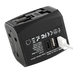 2025 Hot Wholesale Edelstahl 4A Wand-Schnell <span class=keywords><strong>adapter</strong></span> mit 2 USB EU AUS UK US-Stecker <span class=keywords><strong>Universal</strong></span> Internat ional Travel 2 Steckdosen - Product Image 3