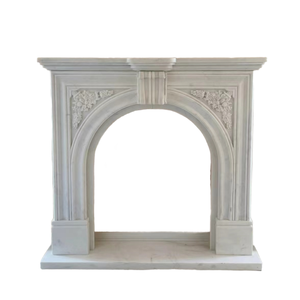 Cheminée à éthanol moderne minimaliste autoportante en pierre (marbre travertin) Intérieur élégant Cheminée à éthanol autoportante - Product Image 1