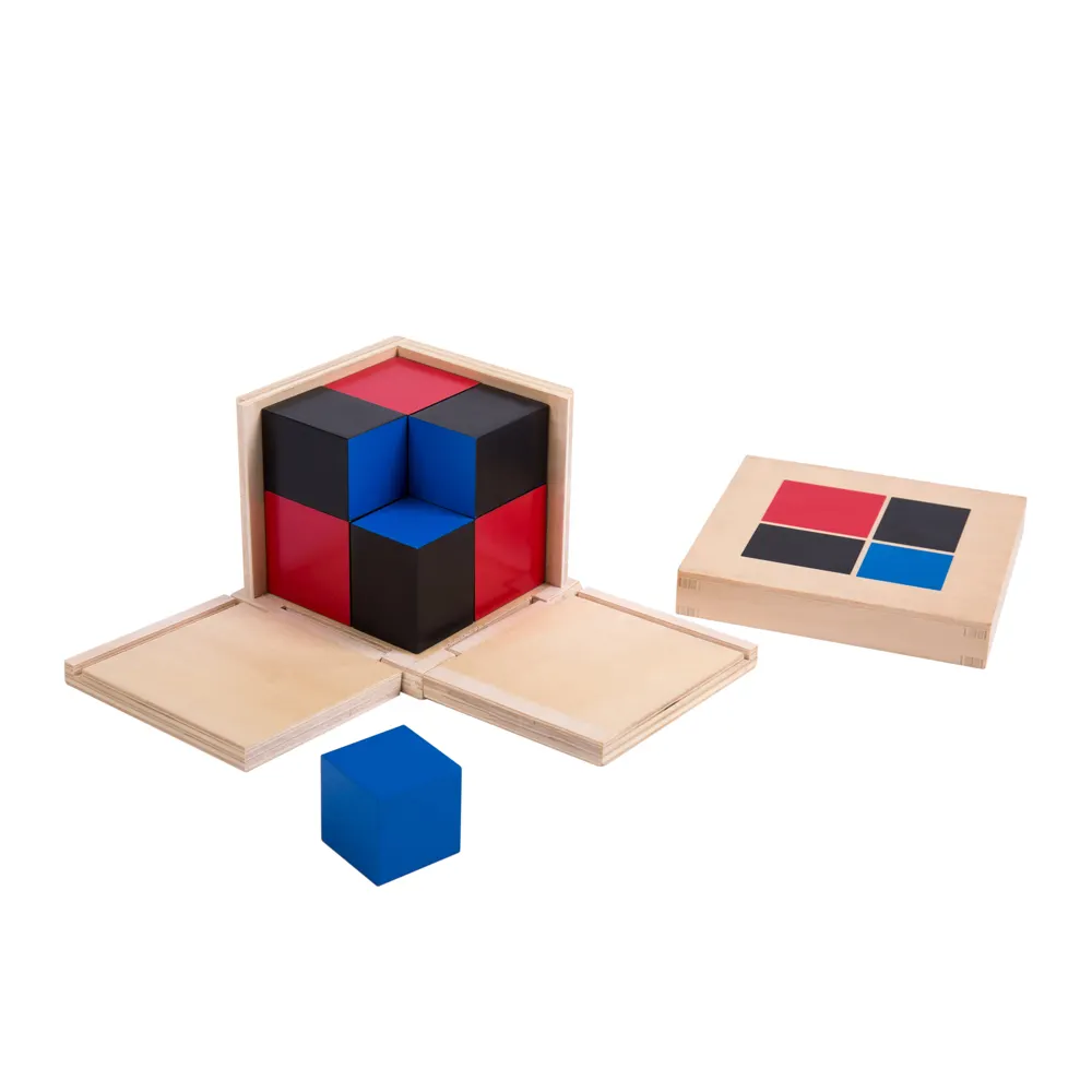 Leader Gioia di Legno Giocattoli di Apprendimento Precoce Educativo Montessori Binomiale Cube Per Il Bambino