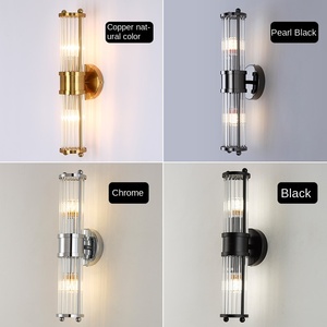 Lámparas de pared LED de cobre minimalistas modernas para sala de estar, estudio, dormitorio, entrada, TV, sofá, Fondo, lámpara de pared de cristal - Product Image 5