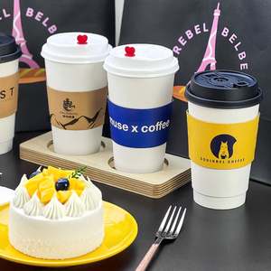 Fundas Personalizadas Ecológicas para Café, Fundas de Cartón para Vasos de Café Caliente, Fundas de Papel para Bebidas Calientes - Product Image 2