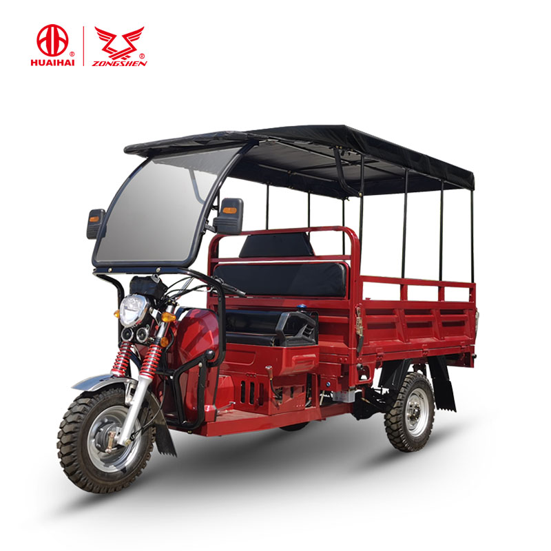 Zongshen 200CC Engine Motorized Tricycles Gasoline Motorcycle Fuel System Three Wheel Motorcycle with Wind Shield