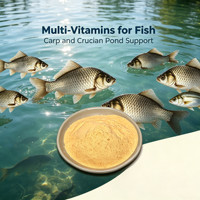 Poudre d'acides aminés et d'enzymes multivitaminées de qualité alimentaire jaune pour l'aquaculture, additif alimentaire stimulant la croissance, soulageant les problèmes de croissance chez les poissons, crevettes et crabes