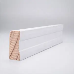 Primed Modern Baseboard Wooden Cornice Moulding Baseboard Skirting Board Door Jamb Trim Profile Decorative Line