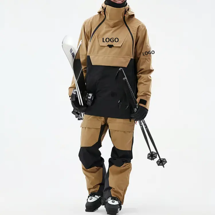 Custom ski jacket men waterproof snow coat windproof mountain breathable snowboard jacket with hooded windbreaker ski snow wear