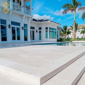 Yushi Nhà Máy Giá hồ bơi đối phó giảm tự nhiên đá vôi pavers cho ngoài trời travertine mô hình pháp sàn gạch - Product Image 4