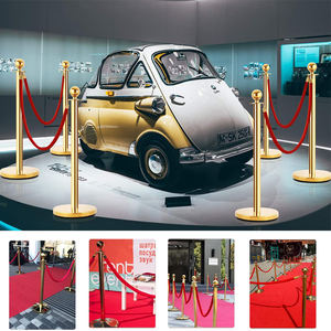 Trafic route barrière en acier inoxydable tapis rouge cordes file d'attente support velours corde stanchion contrôle des foules <span class=keywords><strong>Barricade</strong></span> - Product Image 6