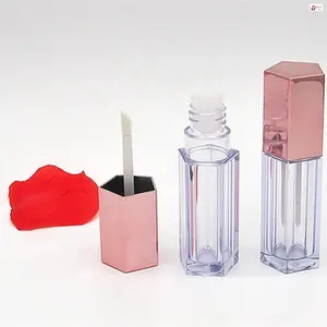 Набор для путешествий, прозрачный пластиковый блеск для губ, 10 мл, упаковка в трубку, контейнер из ПЭТ с крышками