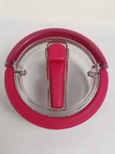 Lot de 2 couvercles de paille anti-fuite 40 oz 30oz Gobelet réutilisable PCTG Flip Straw Lid Lid Lid avec buse en silicone - Product Image 3