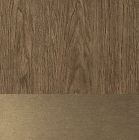 Brown Oak/ Brass