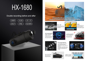 Firecar HX1680 Hot Universal 2K HD Car DVR Box Camera LTE 4G fotocamera a motore veicoli ADAS DMS GPS AI moto Dashcam portatile - Product Image 2